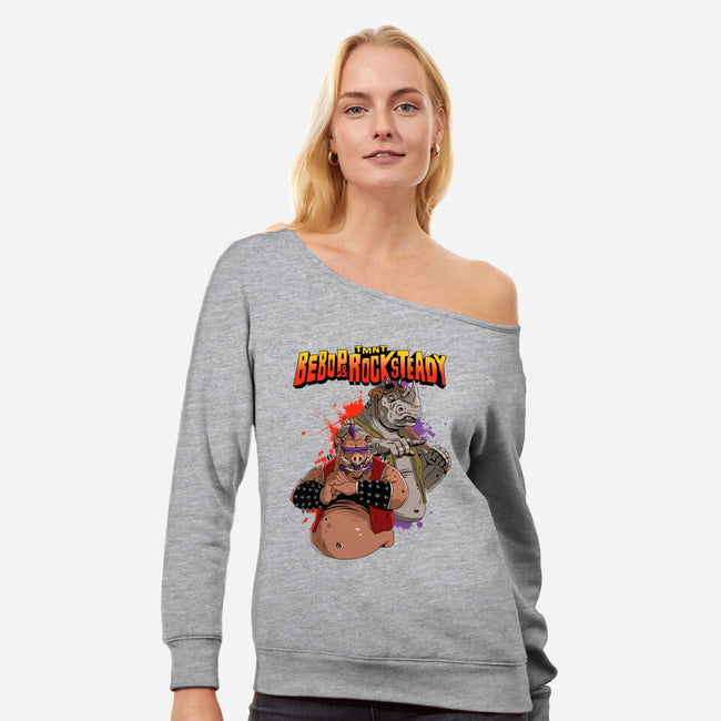 Enemies Of Nostalgia-womens off shoulder sweatshirt-Conjura Geek