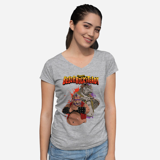 Enemies Of Nostalgia-womens v-neck tee-Conjura Geek
