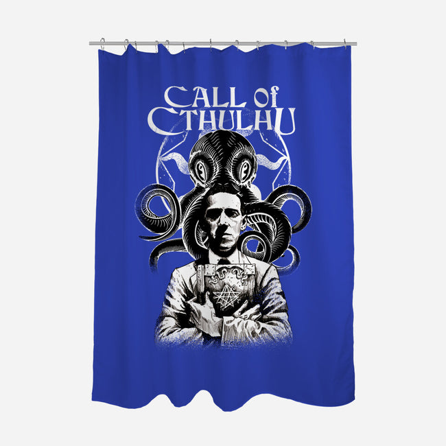 Call-none polyester shower curtain-Conjura Geek