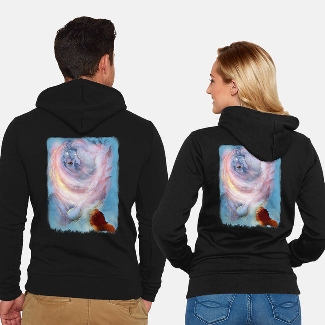 The Lion-unisex zip-up sweatshirt-Conjura Geek