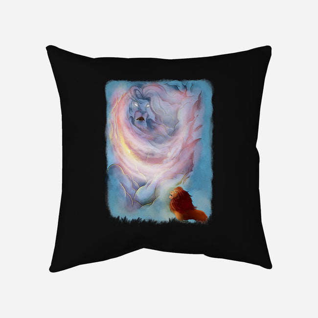 The Lion-none removable cover throw pillow-Conjura Geek
