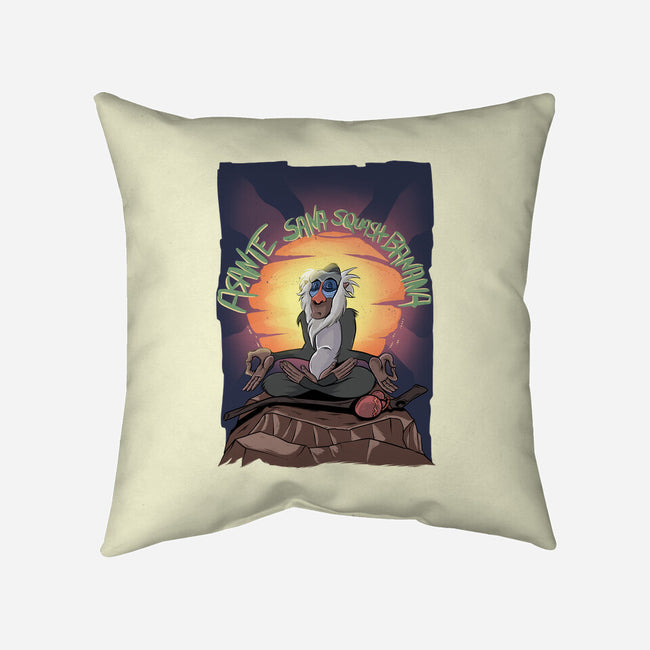 Monkey-none removable cover throw pillow-Conjura Geek