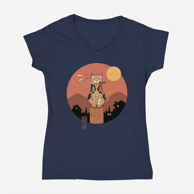 Catana Ninja-womens v-neck tee-vp021