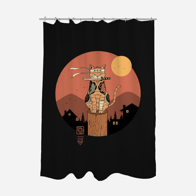 Catana Ninja-none polyester shower curtain-vp021