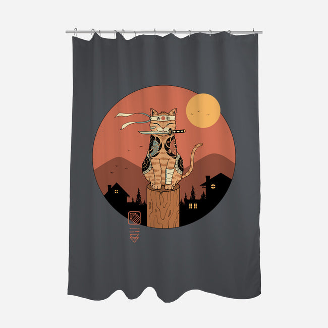 Catana Ninja-none polyester shower curtain-vp021