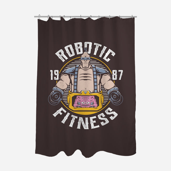 Robotic Fitness-none polyester shower curtain-Alundrart