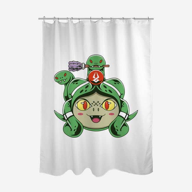 Gorgon Head-none polyester shower curtain-Alundrart