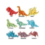Origami Dinosaur-none removable cover w insert throw pillow-Vallina84