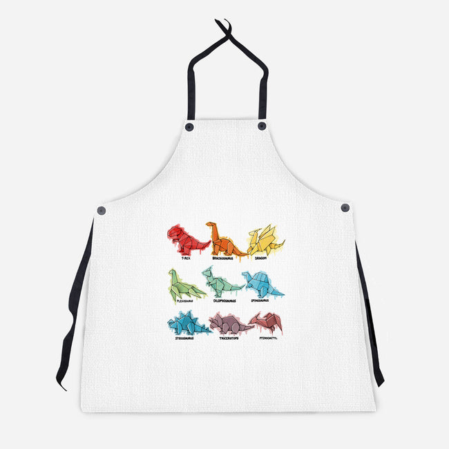 Origami Dinosaur-unisex kitchen apron-Vallina84