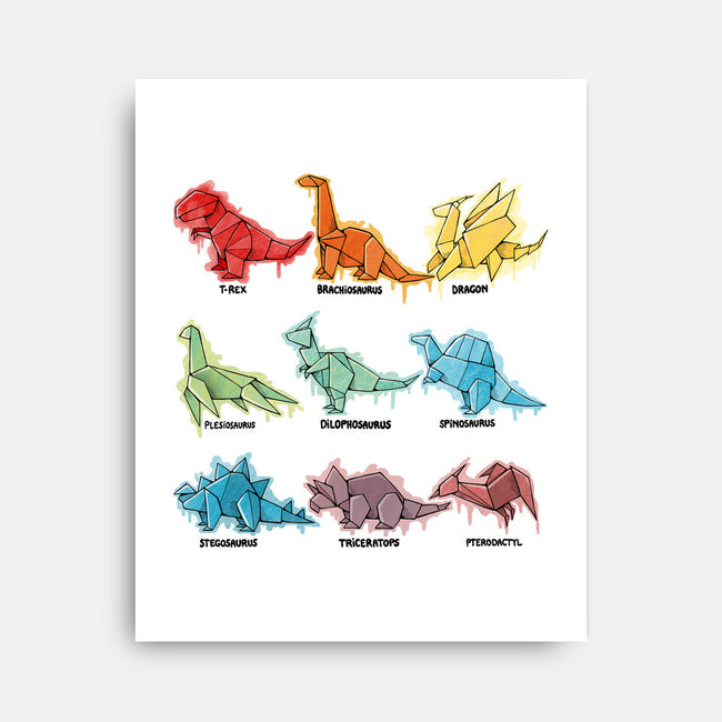 Origami Dinosaur-none stretched canvas-Vallina84