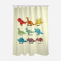 Origami Dinosaur-none polyester shower curtain-Vallina84