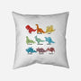 Origami Dinosaur-none removable cover w insert throw pillow-Vallina84