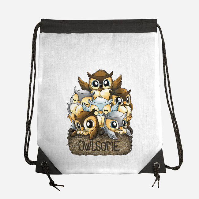 Owlsome-none drawstring bag-Vallina84