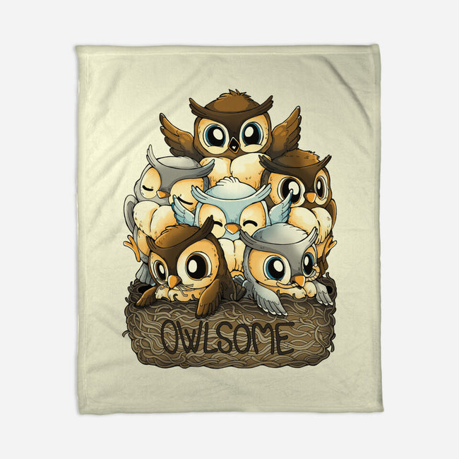Owlsome-none fleece blanket-Vallina84