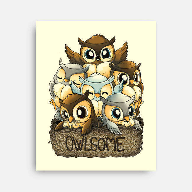 Owlsome-none stretched canvas-Vallina84