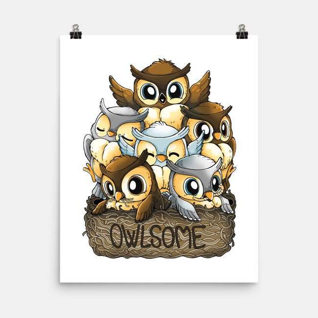 Owlsome-none matte poster-Vallina84