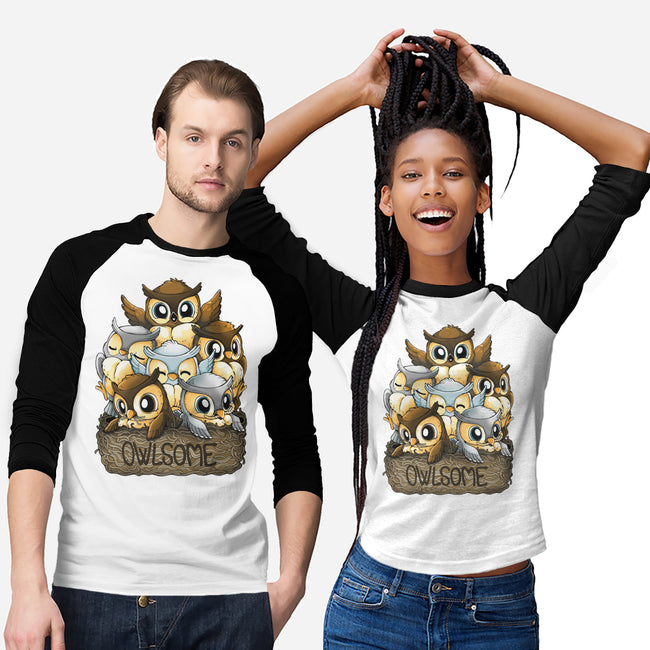 Owlsome-unisex baseball tee-Vallina84