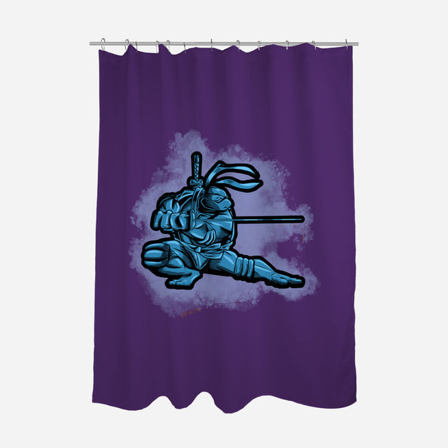The Blue Turtle-none polyester shower curtain-nickzzarto