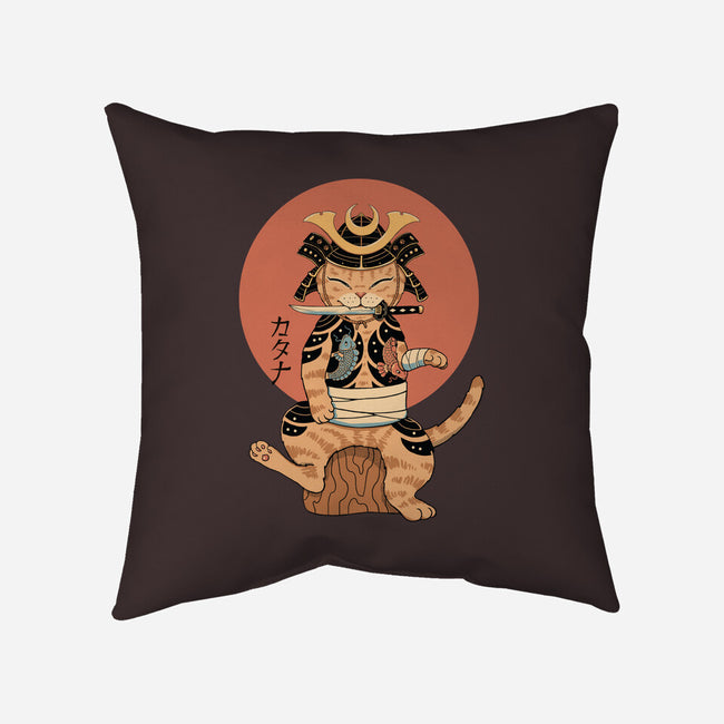 Catana Samurai-none removable cover w insert throw pillow-vp021