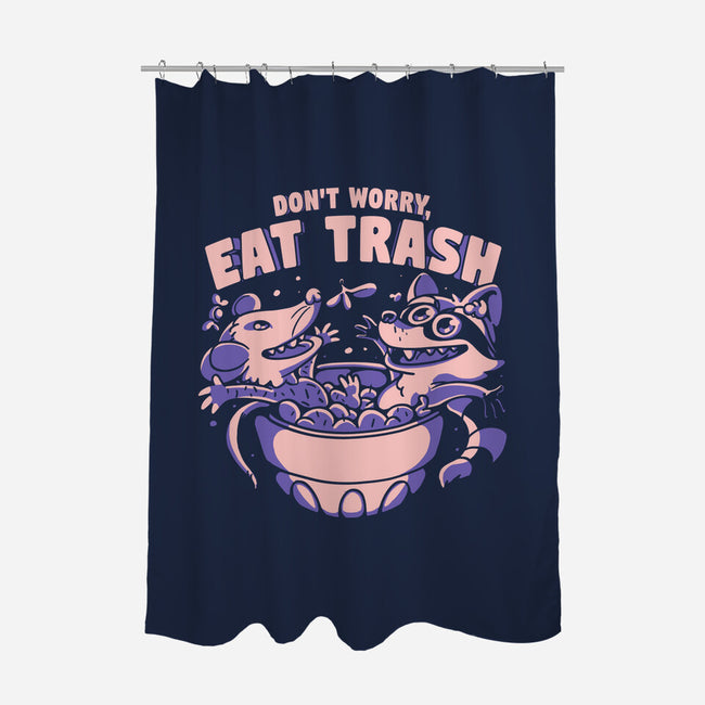 Don't Worry Eat Trash-none polyester shower curtain-estudiofitas