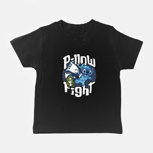 Stitch Pillow Fight-baby basic tee-Bezao Abad