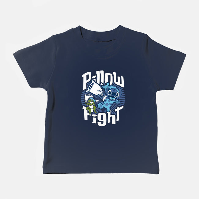 Stitch Pillow Fight-baby basic tee-Bezao Abad