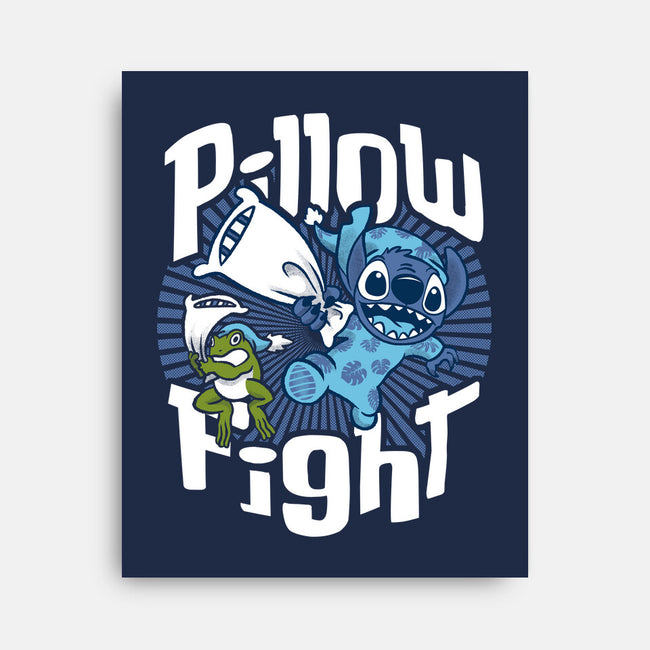 Stitch Pillow Fight-none stretched canvas-Bezao Abad