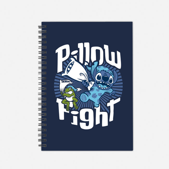 Stitch Pillow Fight-none dot grid notebook-Bezao Abad