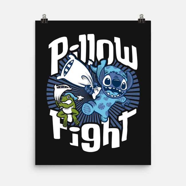 Stitch Pillow Fight-none matte poster-Bezao Abad