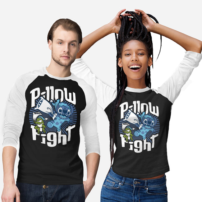 Stitch Pillow Fight-unisex baseball tee-Bezao Abad