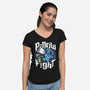 Stitch Pillow Fight-womens v-neck tee-Bezao Abad