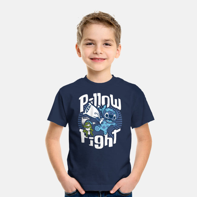 Stitch Pillow Fight-youth basic tee-Bezao Abad
