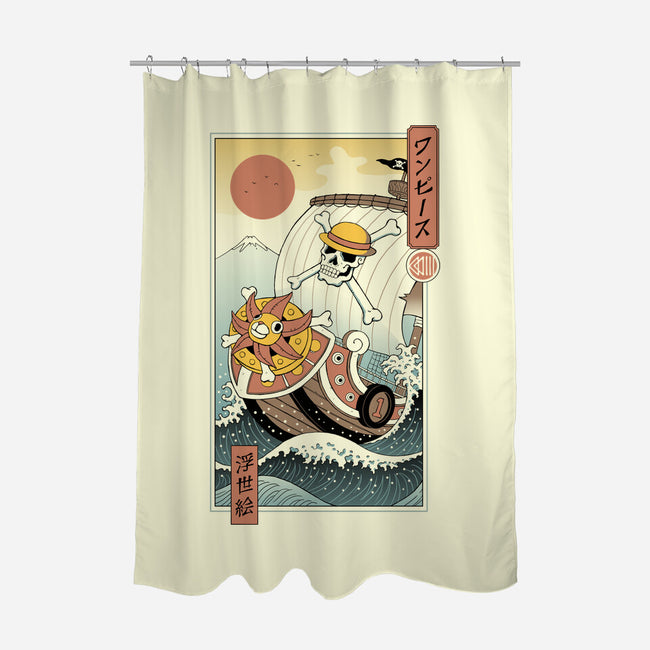 Pirate In Edo-none polyester shower curtain-vp021