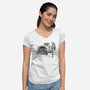 The Cell Father-womens v-neck tee-kg07
