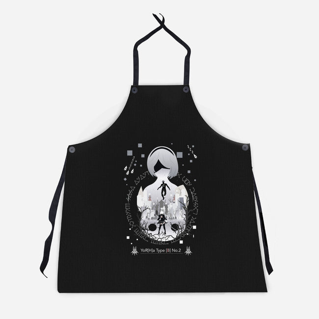 Yorha Unit 2b-unisex kitchen apron-SwensonaDesigns