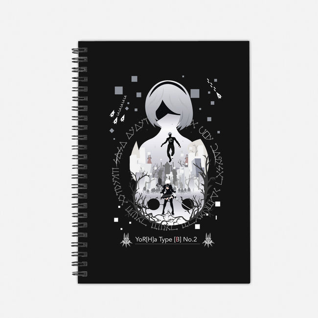 Yorha Unit 2b-none dot grid notebook-SwensonaDesigns