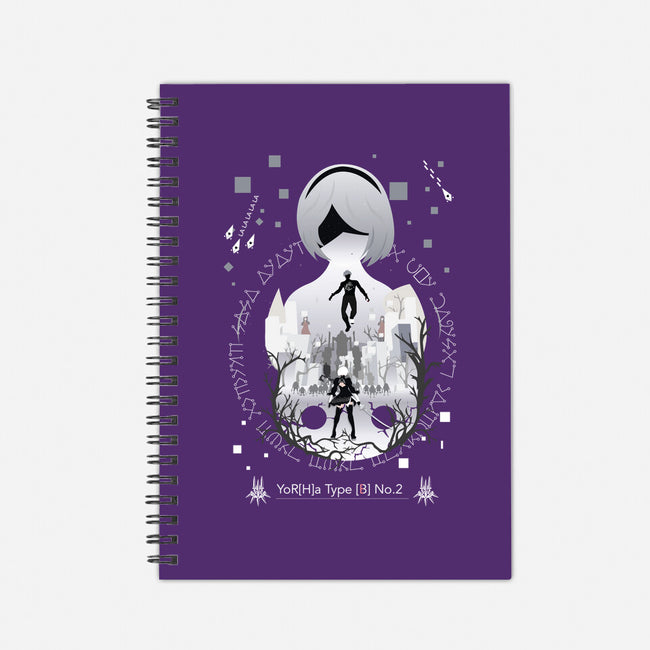 Yorha Unit 2b-none dot grid notebook-SwensonaDesigns