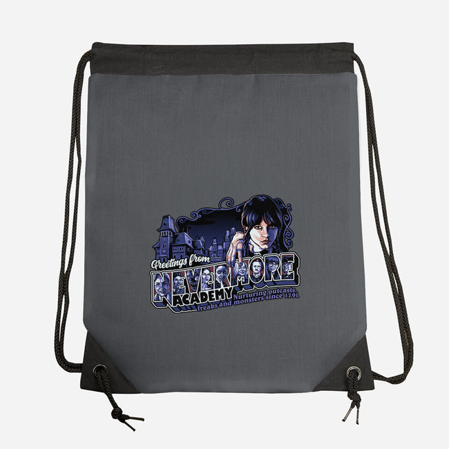 Greetings From Nevermore-none drawstring bag-goodidearyan