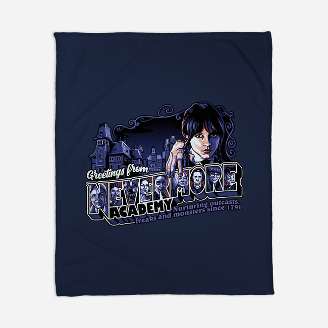 Greetings From Nevermore-none fleece blanket-goodidearyan