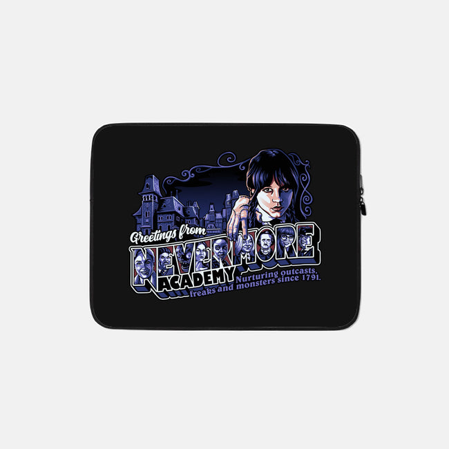 Greetings From Nevermore-none zippered laptop sleeve-goodidearyan