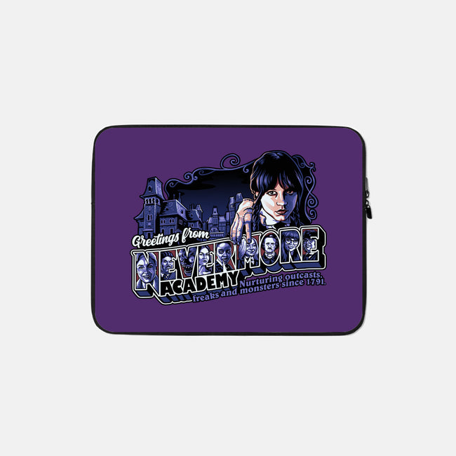 Greetings From Nevermore-none zippered laptop sleeve-goodidearyan