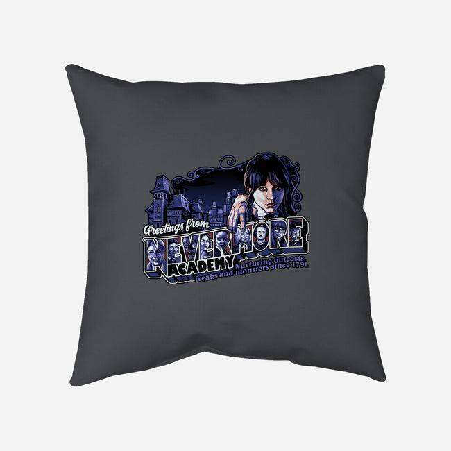 Greetings From Nevermore-none removable cover w insert throw pillow-goodidearyan