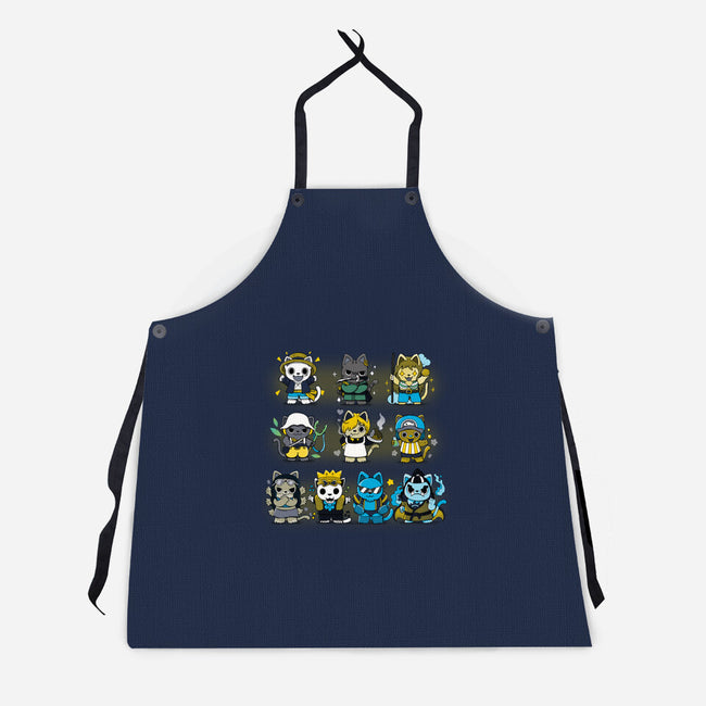 Pirate Kittens-unisex kitchen apron-Vallina84