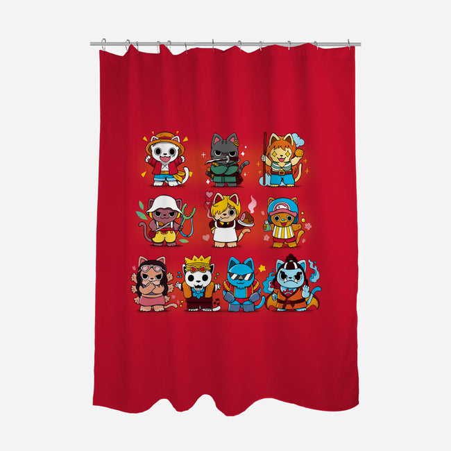 Pirate Kittens-none polyester shower curtain-Vallina84