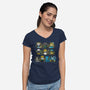 Pirate Kittens-womens v-neck tee-Vallina84