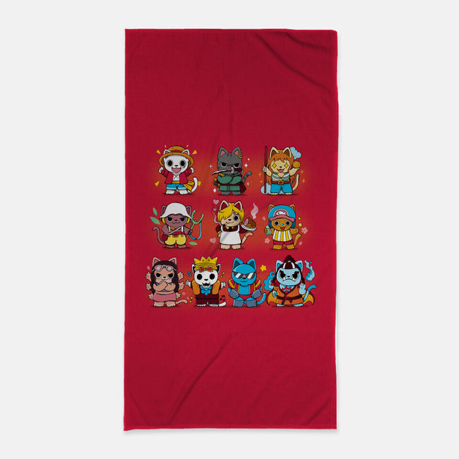 Pirate Kittens-none beach towel-Vallina84