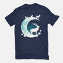 Deer Moon-womens fitted tee-Vallina84