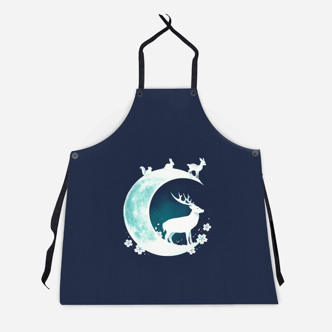 Deer Moon-unisex kitchen apron-Vallina84