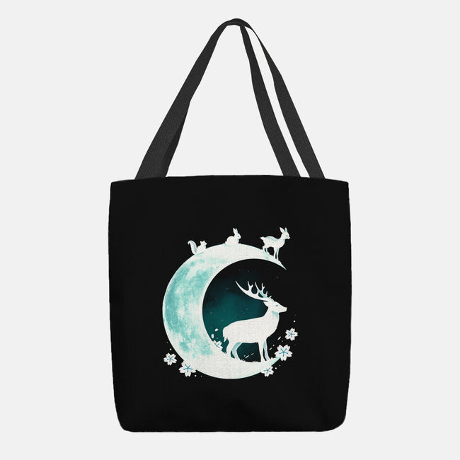 Deer Moon-none basic tote bag-Vallina84