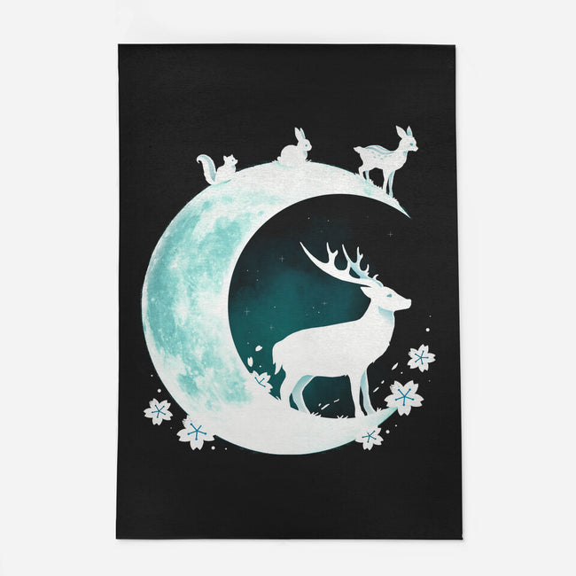 Deer Moon-none indoor rug-Vallina84